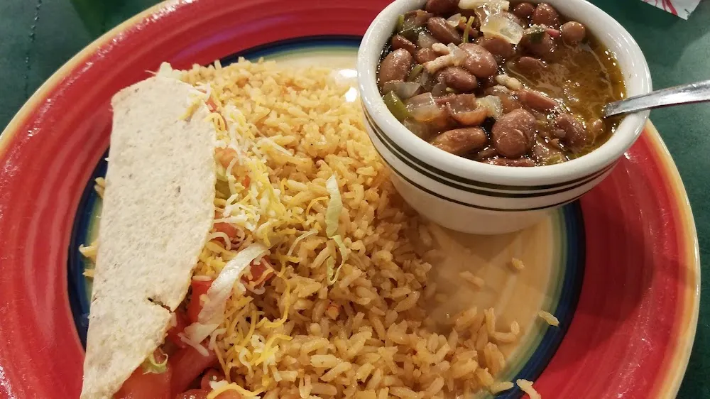 Taco with Charro Beans
